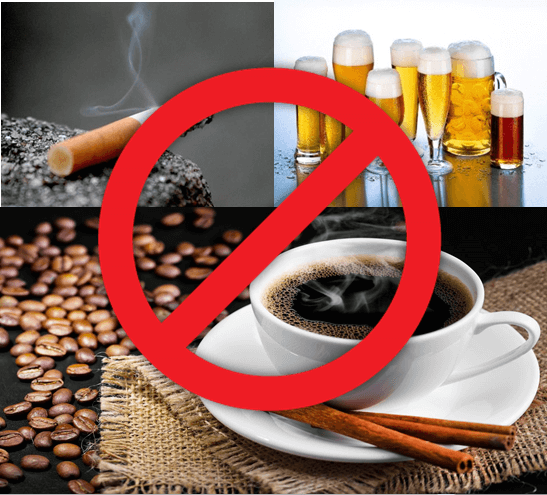 Nghiêm cấm uống rượu bia hoặc sử dụng chất kích thích khi bị sùi mào gà